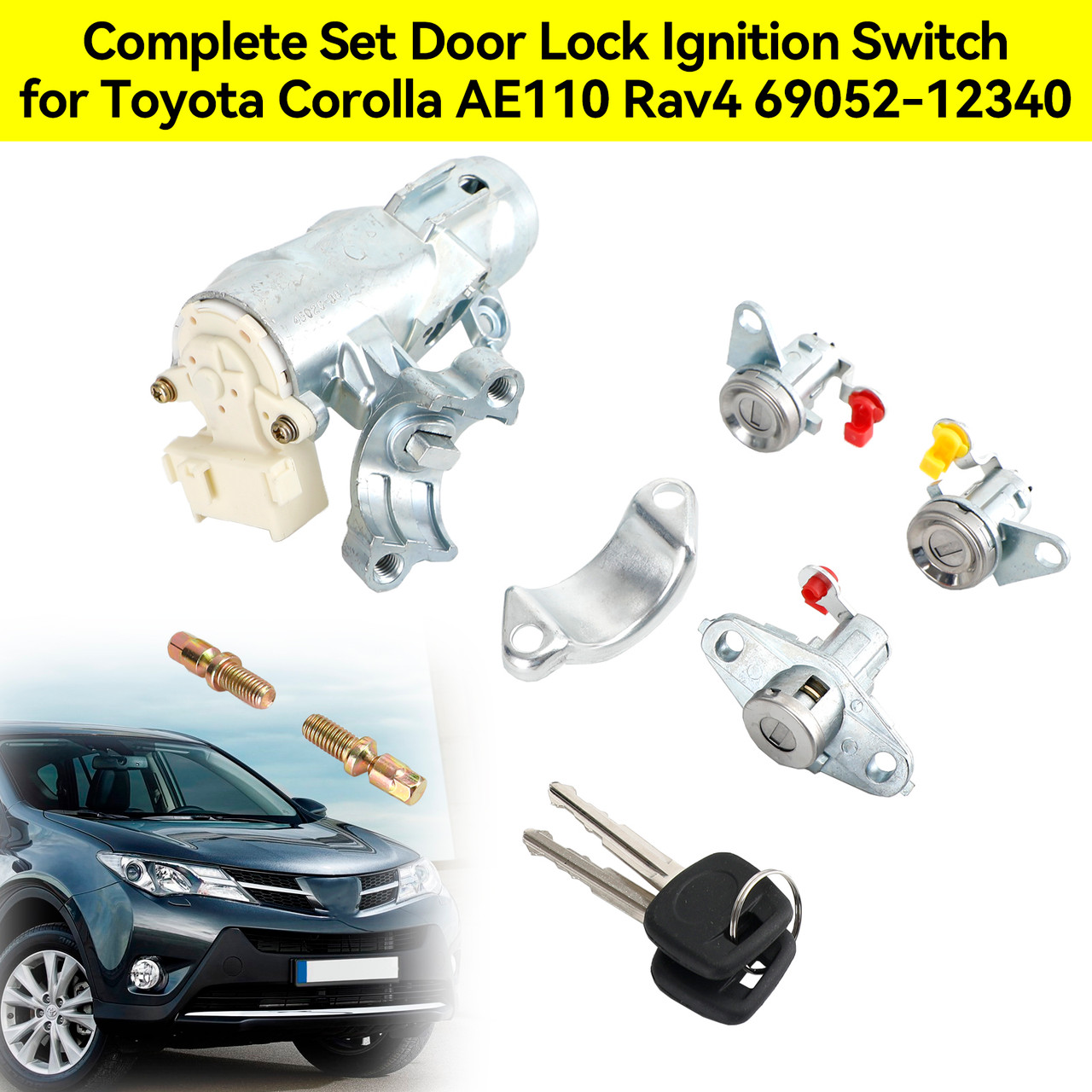 Complete Set Door Lock Ignition Switch Toyota Corolla AE110 Rav4