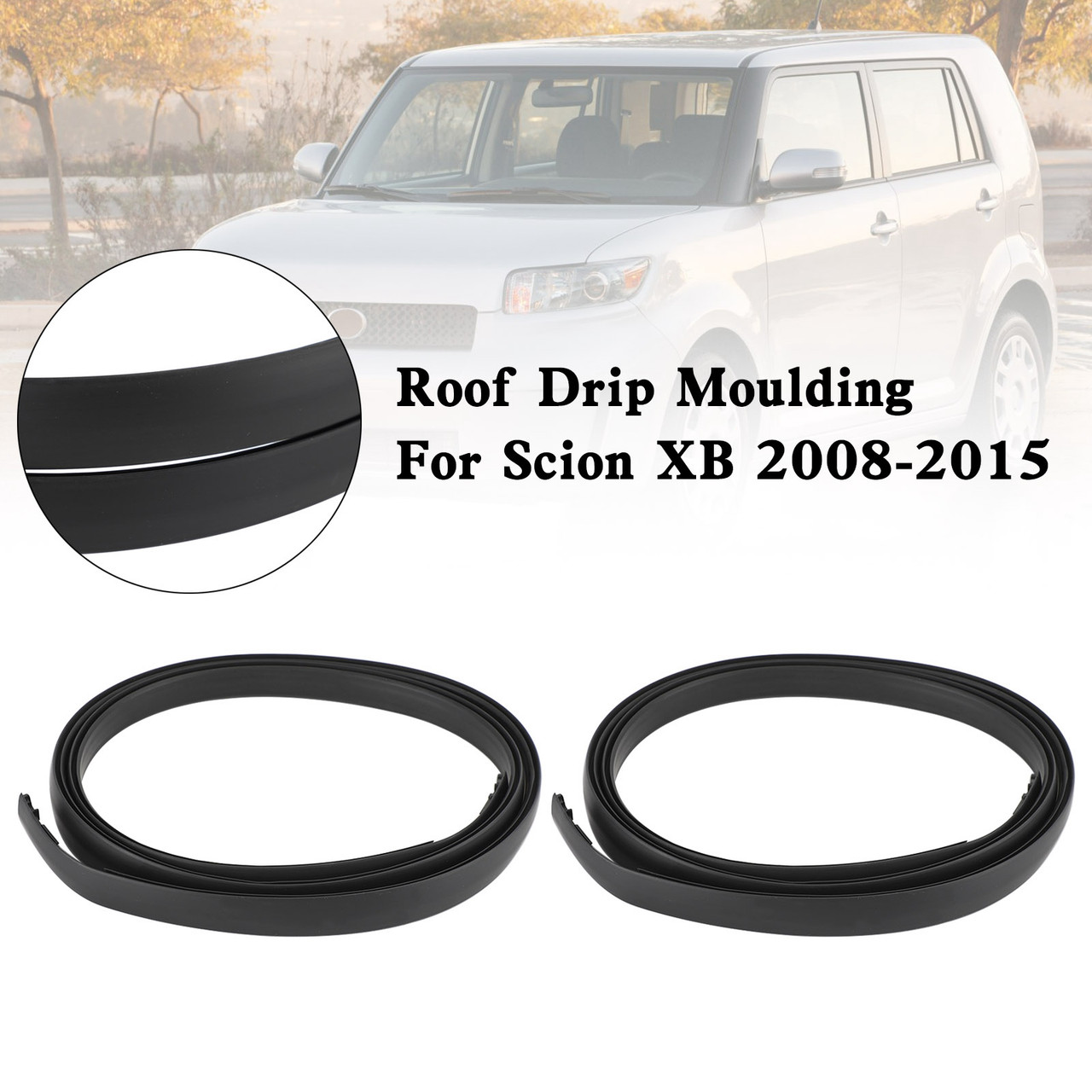 2x Center Roof Drip Side Finish Mouldings Set 75555-12161 Scion XB 2008-2015