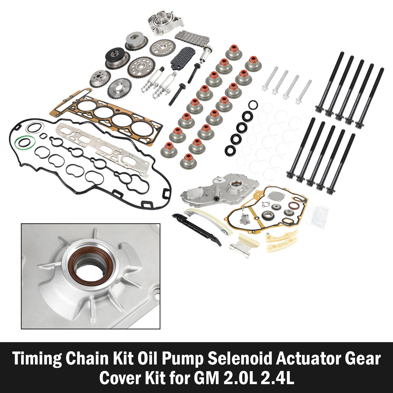 2007 PONTIAC G5 2.4L Timing Chain Kit Oil Pump Selenoid Actuator Gear Cover Kit