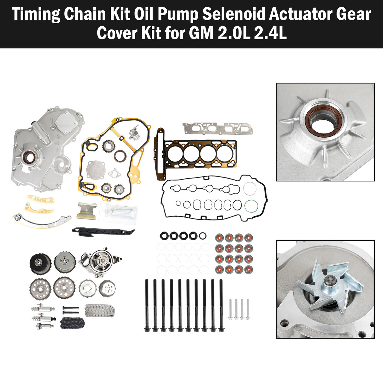 2007-2010 SATURN SKY 2.4L Timing Chain Kit Oil Pump Selenoid Actuator Gear Cover Kit