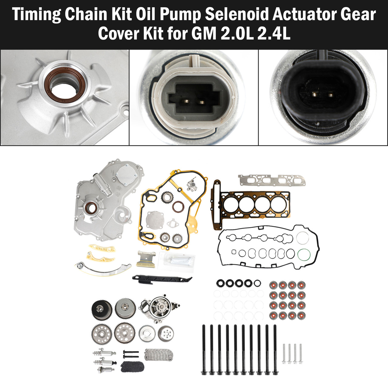 2007-2010 SATURN SKY 2.4L Timing Chain Kit Oil Pump Selenoid Actuator Gear Cover Kit