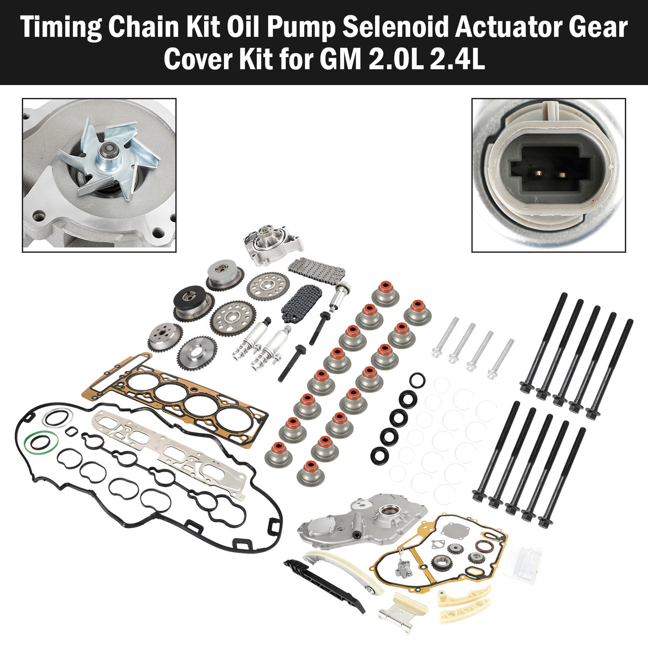 2008-2010 SATURN VUE 2.4L Timing Chain Kit Oil Pump Selenoid Actuator Gear Cover Kit