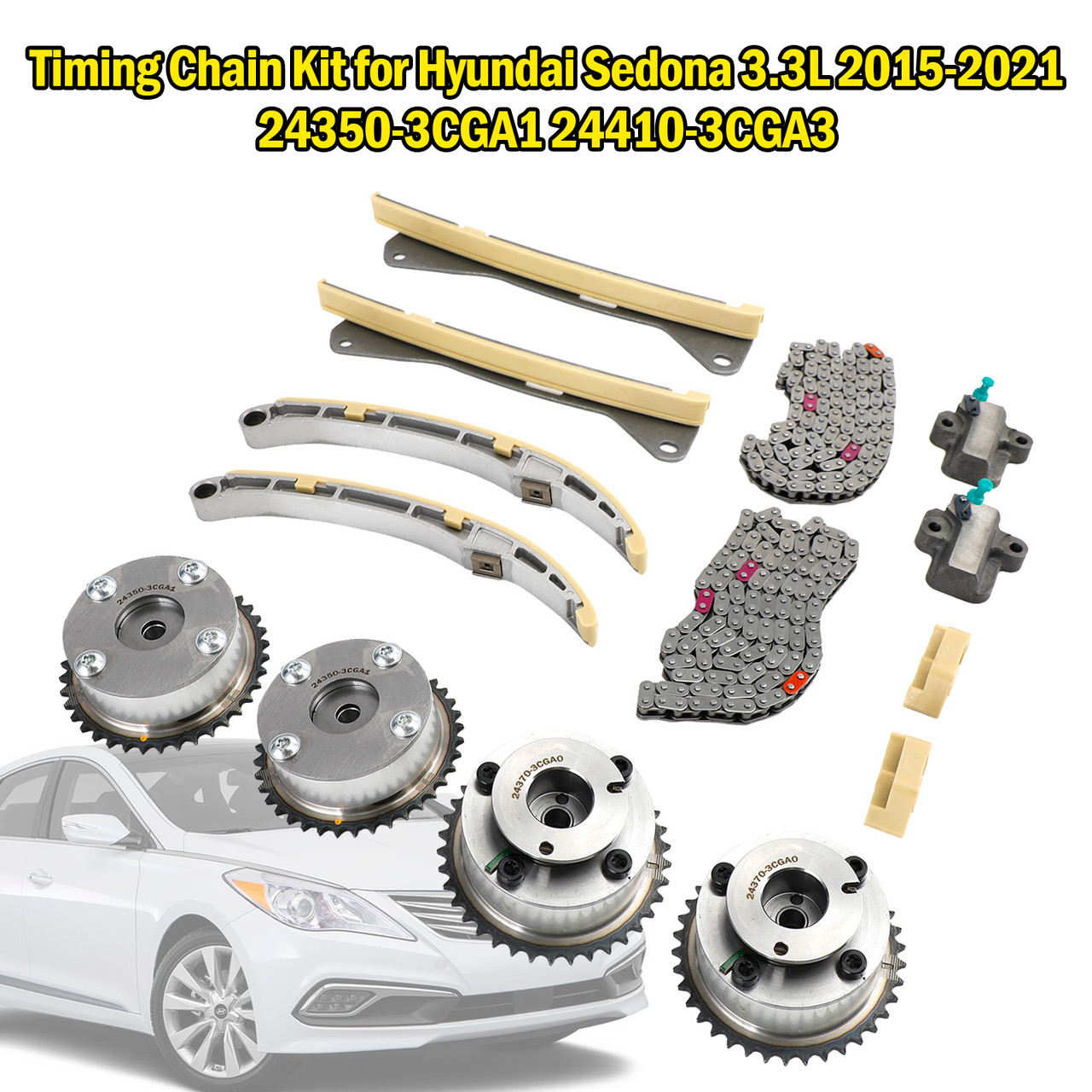 その他 mizmi Kia Telluride 3.8L 2020-2022 Timing Chain Kit Hyundai Sedona 3.3L