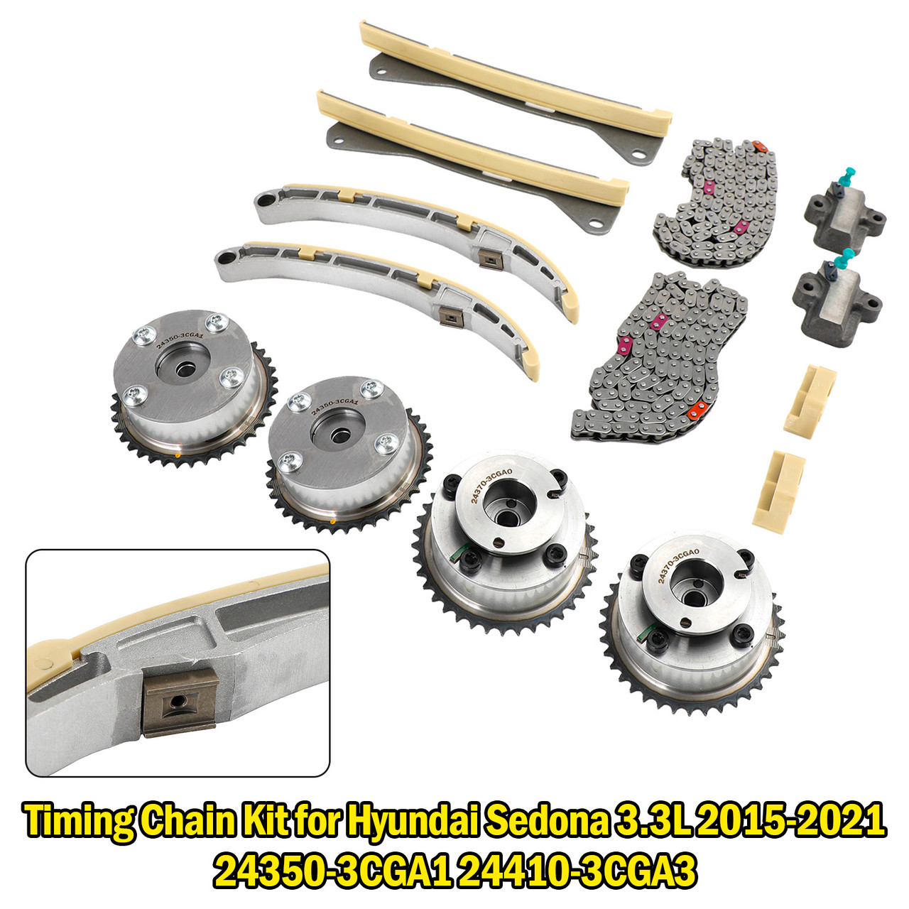 Hyundai Genesis Coupe 3.8L 2013-2016 Timing Chain Kit Hyundai Sedona 3.3L 24350-3CGA1