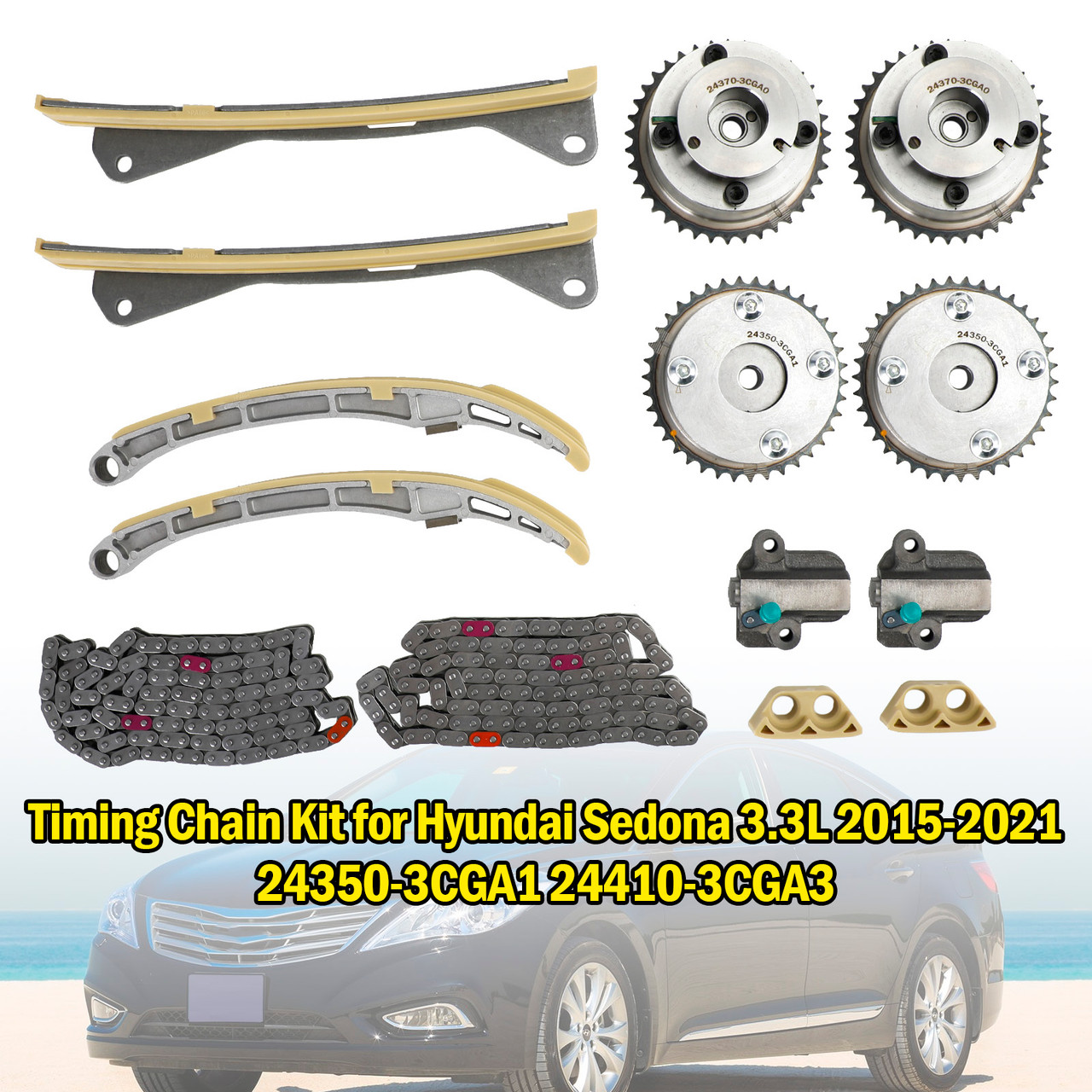 Hyundai Palisade 3.8L 2020-2022 Timing Chain Kit Hyundai Sedona 3.3L 24350-3CGA1