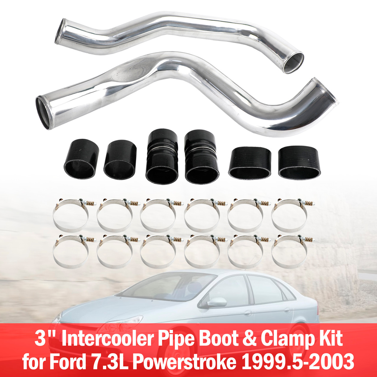 Peugeot 807 02-14 2.0 HDI 2.2 HDI 3" Intercooler Pipe Boot & Clamp Kit