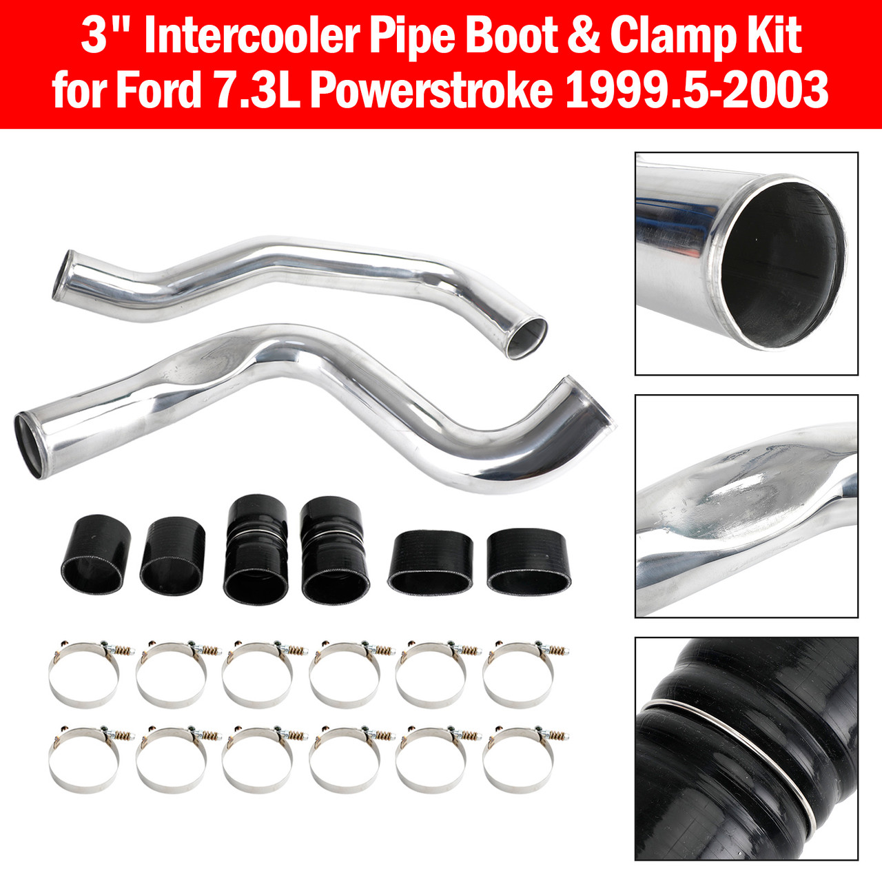 Peugeot 807 02-14 2.0 HDI 2.2 HDI 3" Intercooler Pipe Boot & Clamp Kit