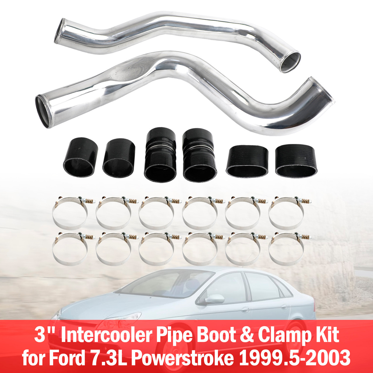 Citroen C8 02-14 2.0 HDI 2.2 HDI 3" Intercooler Pipe Boot & Clamp Kit