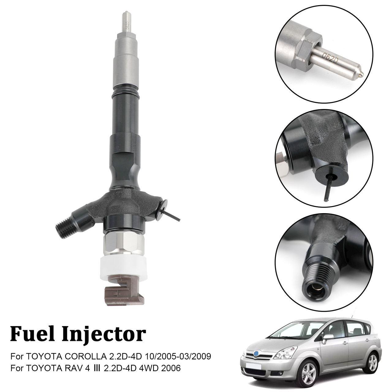 1PCS Fuel Injector 23670-30140 Fit Toyota Hilux 1KD-FTV 2KD-FTV 2006+ 095000-6760