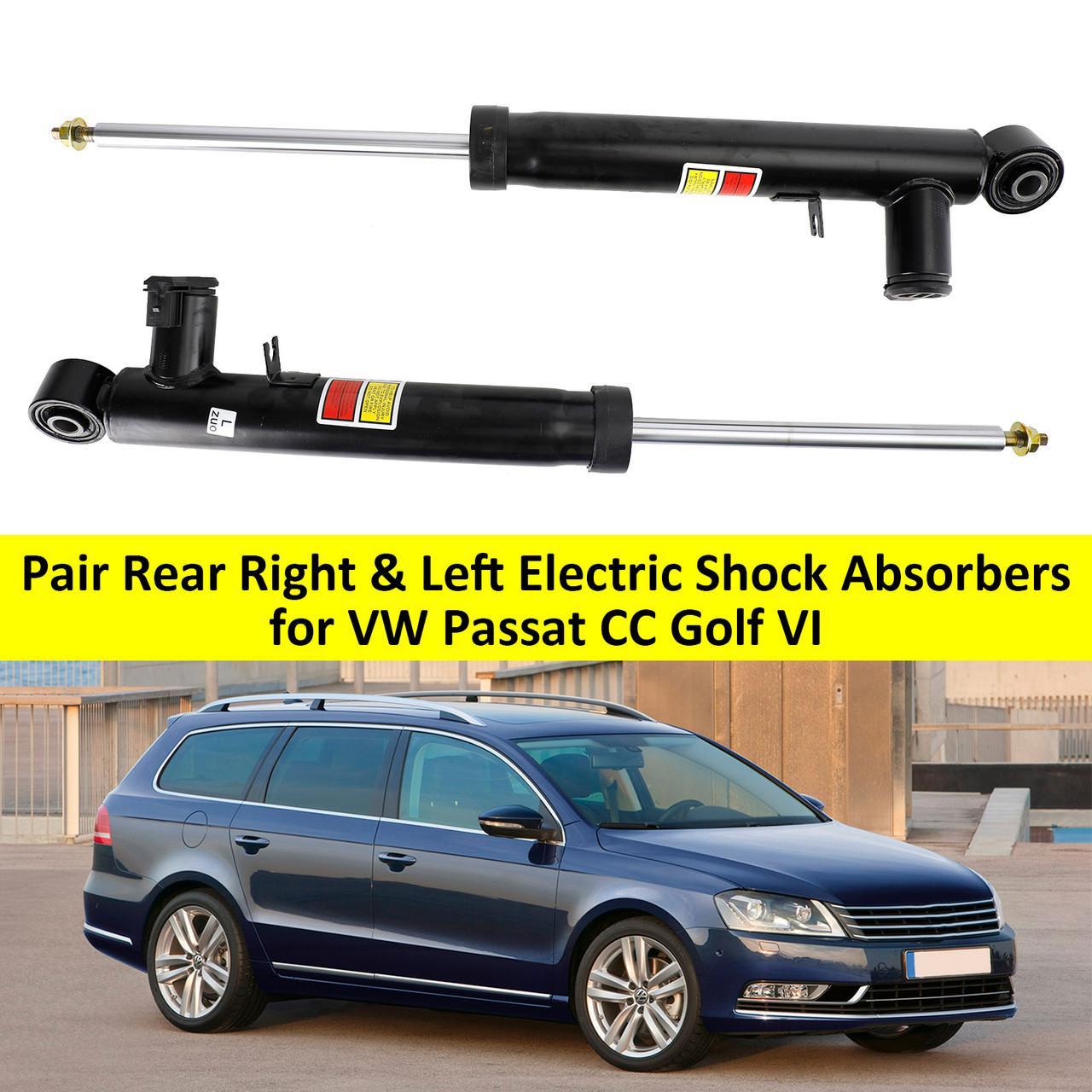 Pair Rear Right & Left Electric Shock Absorbers VW Passat CC Golf VI