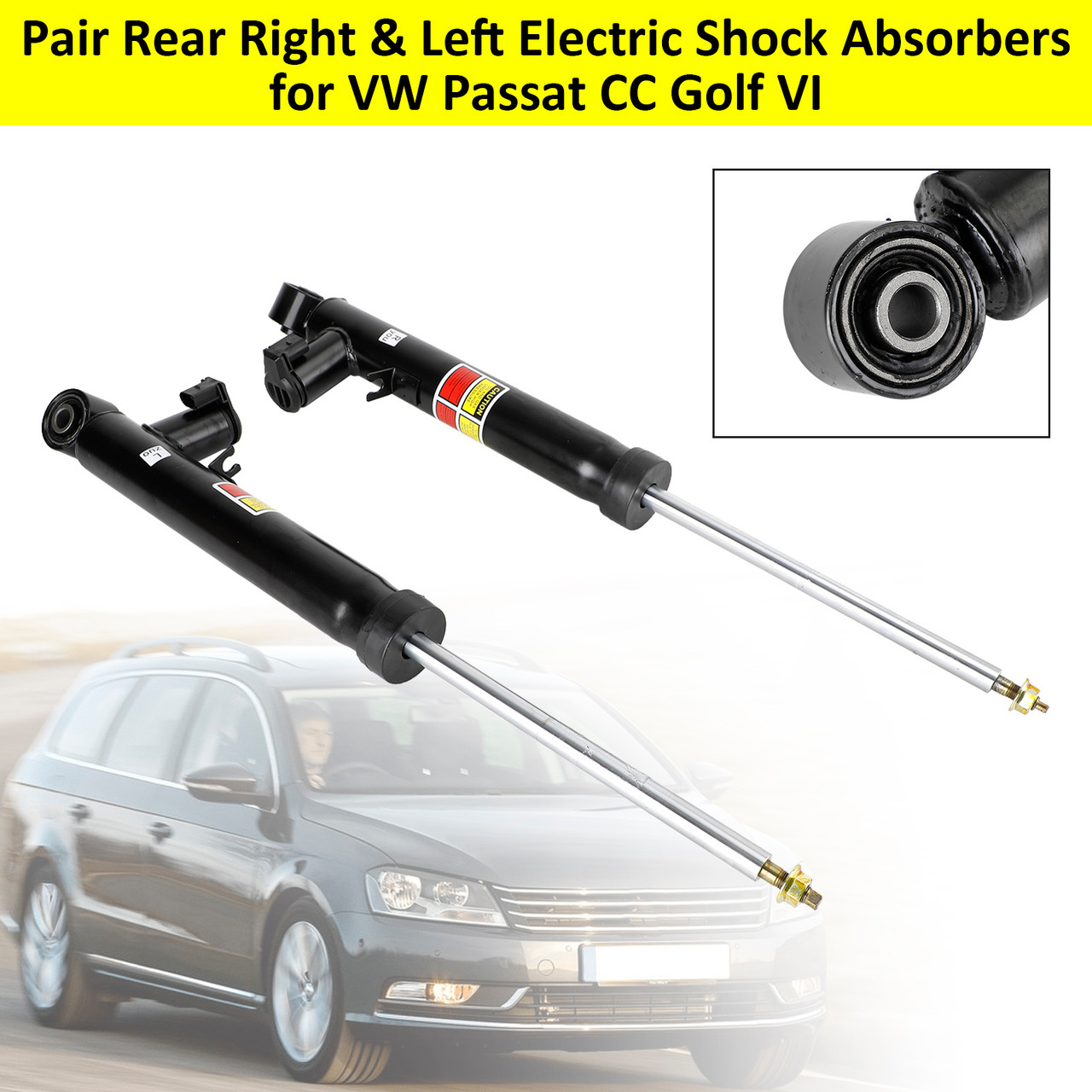 Pair Rear Right & Left Electric Shock Absorbers VW Passat CC Golf VI