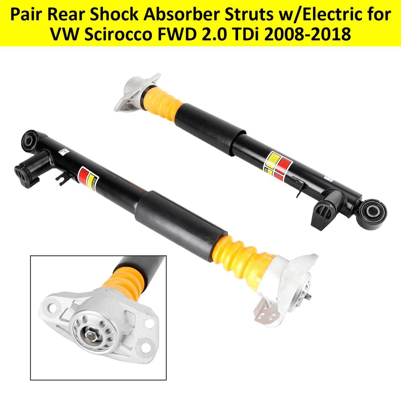 Pair Rear Shock Absorber Struts w/Electric VW Scirocco FWD 2.0 TDi 2008-2018