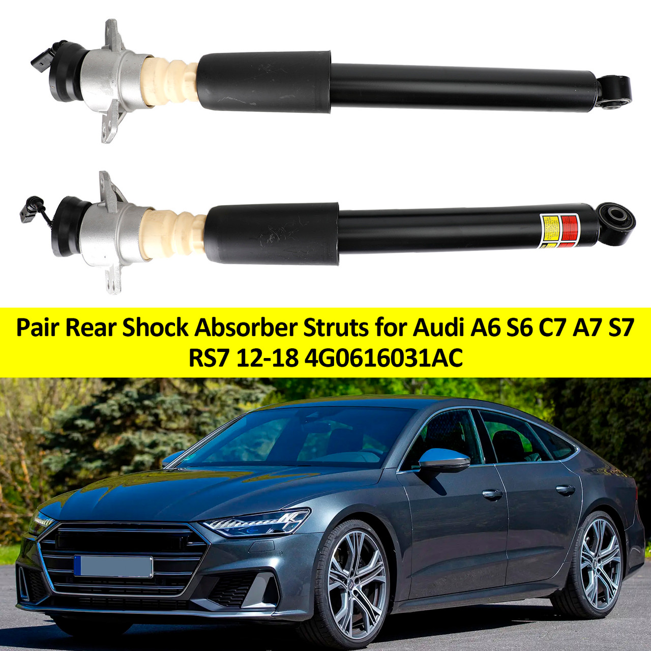 2012-2018 Audi A6/Avant S6 A7 S7 Pair Rear Shock Absorber Struts