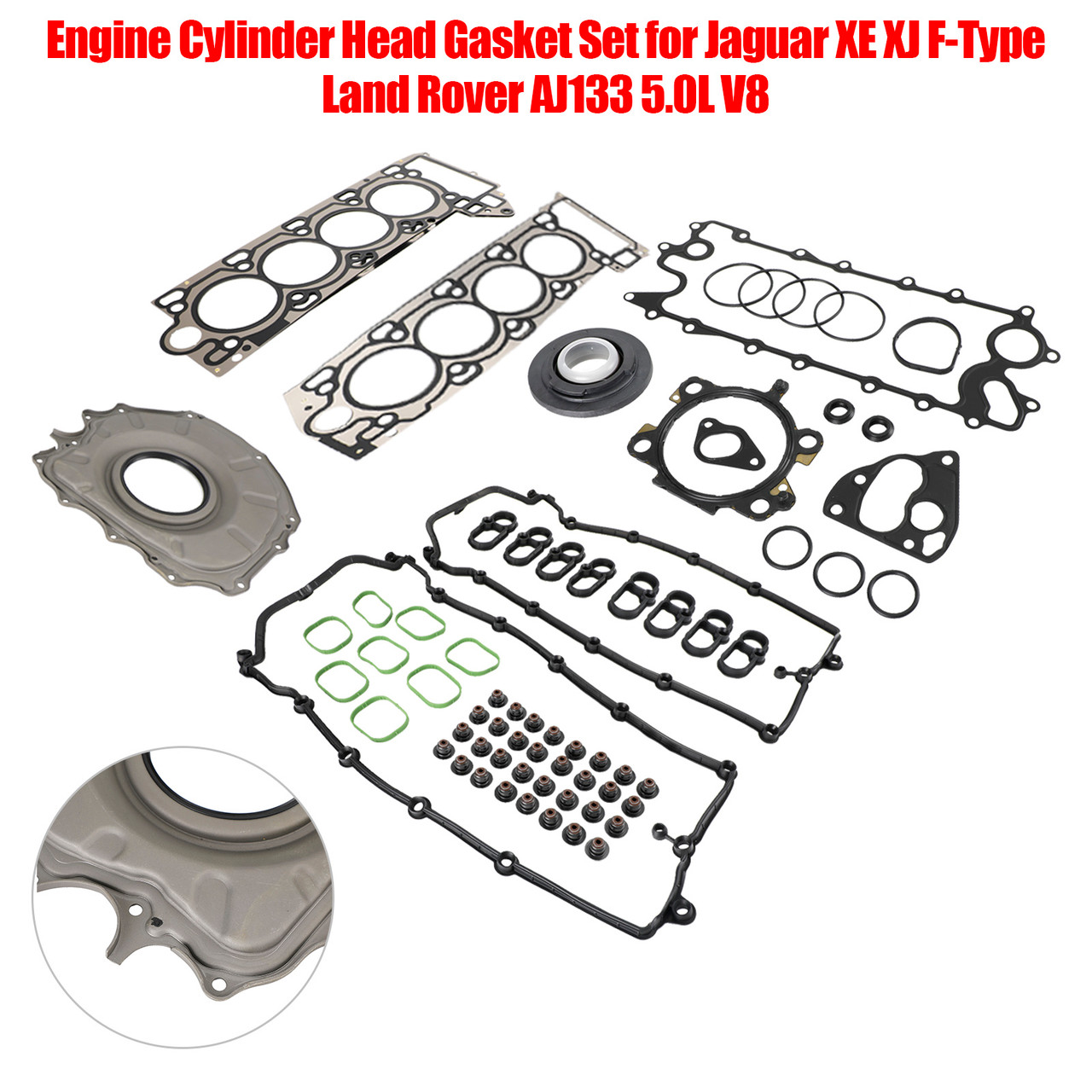 2014-2020 Jaguar F-Type 5.0T Engine Cylinder Head Gasket Set