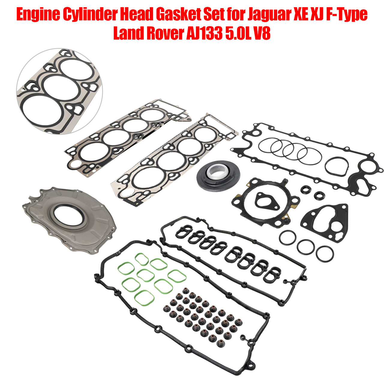2014-2020 Jaguar F-Type 5.0T Engine Cylinder Head Gasket Set