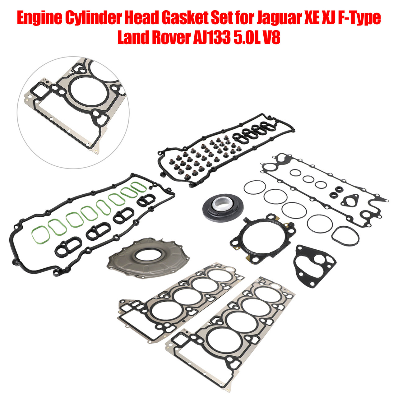 2010-2015 Jaguar XK 5.0T Engine Cylinder Head Gasket Set