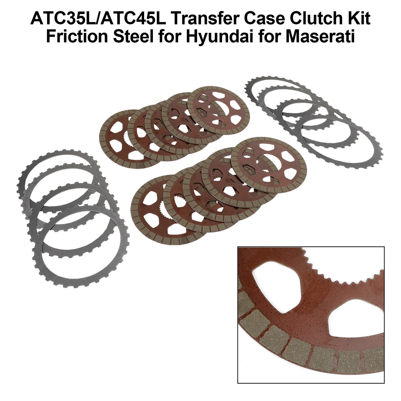 ATC35L/ATC45L Transfer Case Clutch Kit Friction Steel Hyundai Maserati