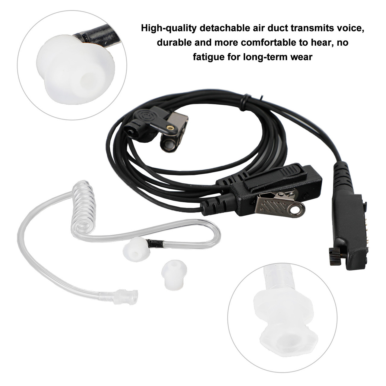 Acoustic Tube PTT Mic Headset Fit for Sepura STP8000 STP8030 STP8035 STP8038