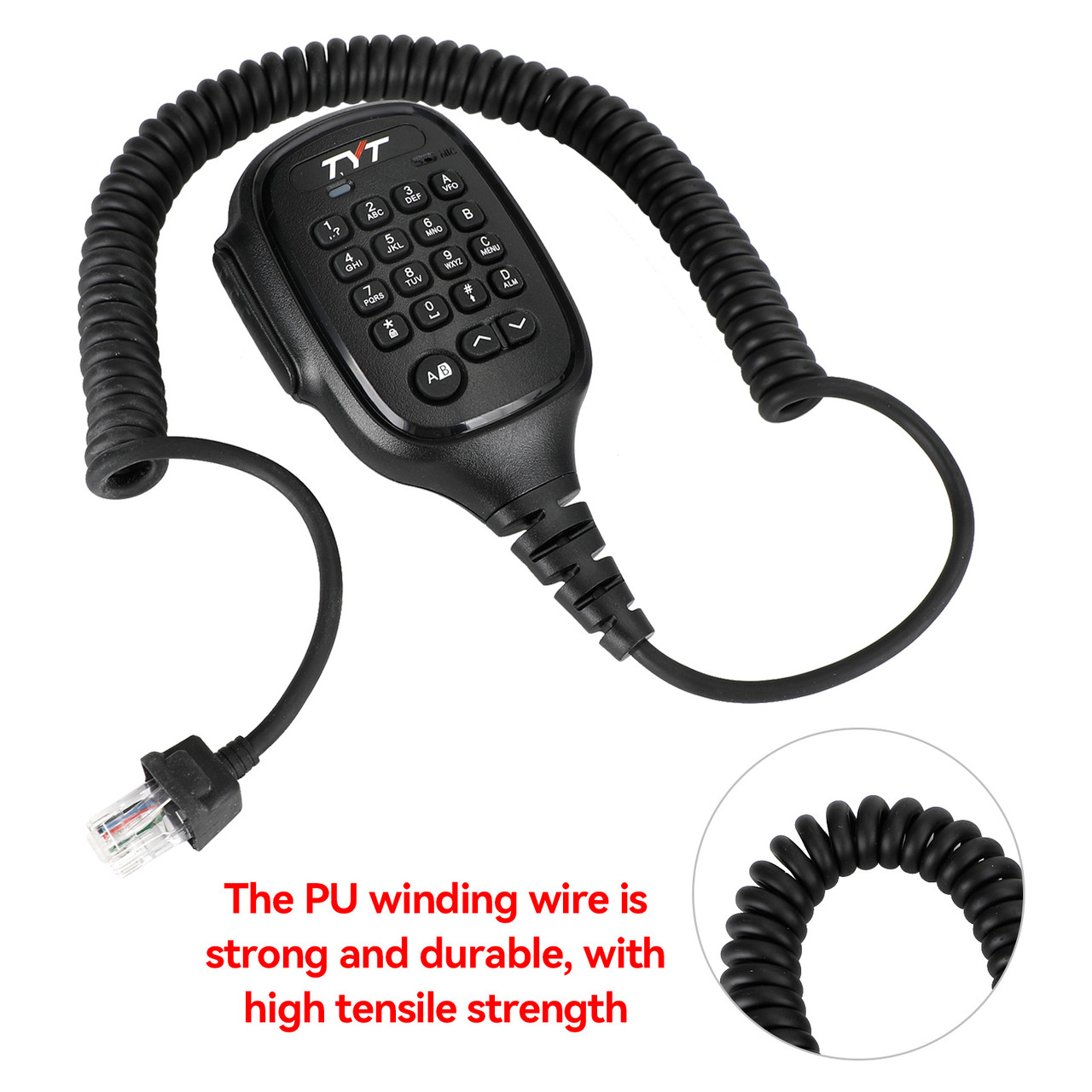 Digital DMR Car Coding Microphone Mic Fit for TYT MD9600 Walkie-Talkie Radio