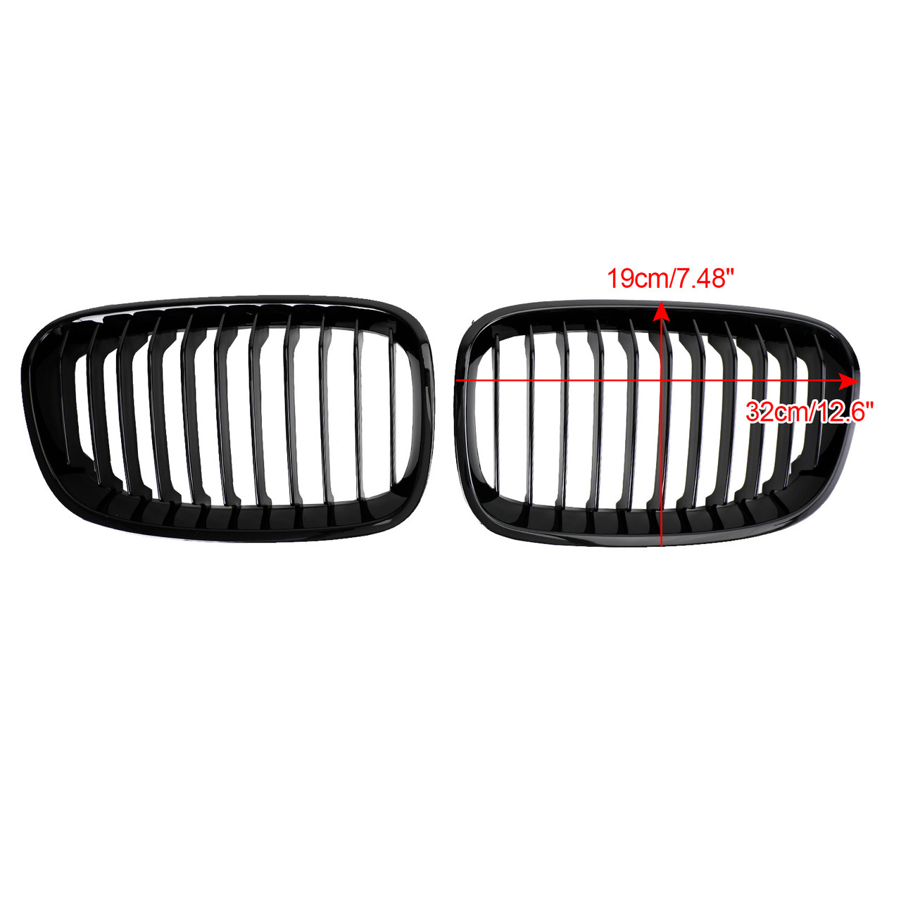 2PCS Front Bumper Kidney Grill Grille Fit BMW 1 Series F20 F21 2012-2014