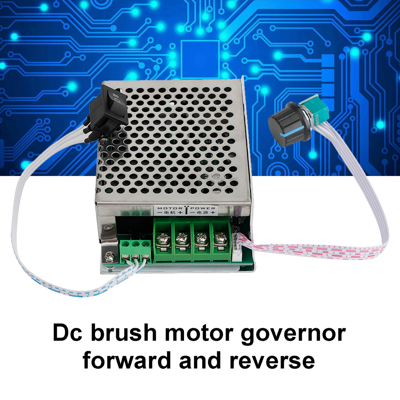 Contrôleur Vitesse Moteur PWM DC 80A – Tension 10-55V, Réglage Potentiomètre, Support CW/CCW, Pour Projets Bricolage électronique