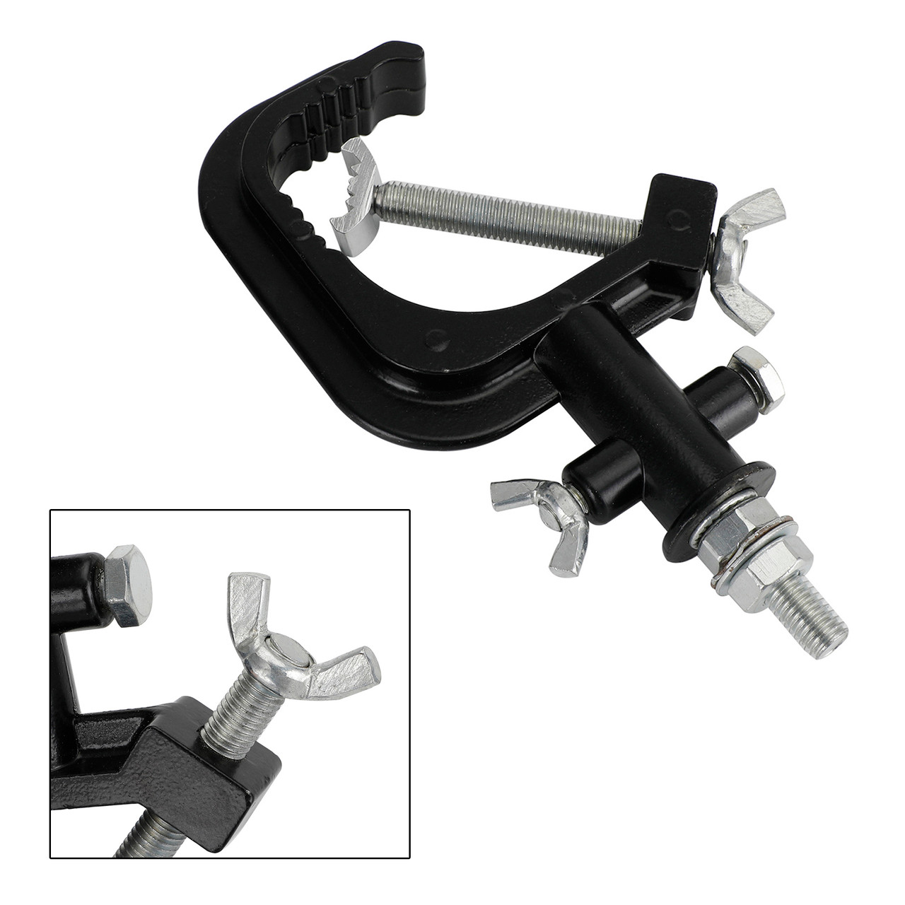 Black Aluminum Clamp Hangers Stage Lighting Drop Prevention Stage Light
