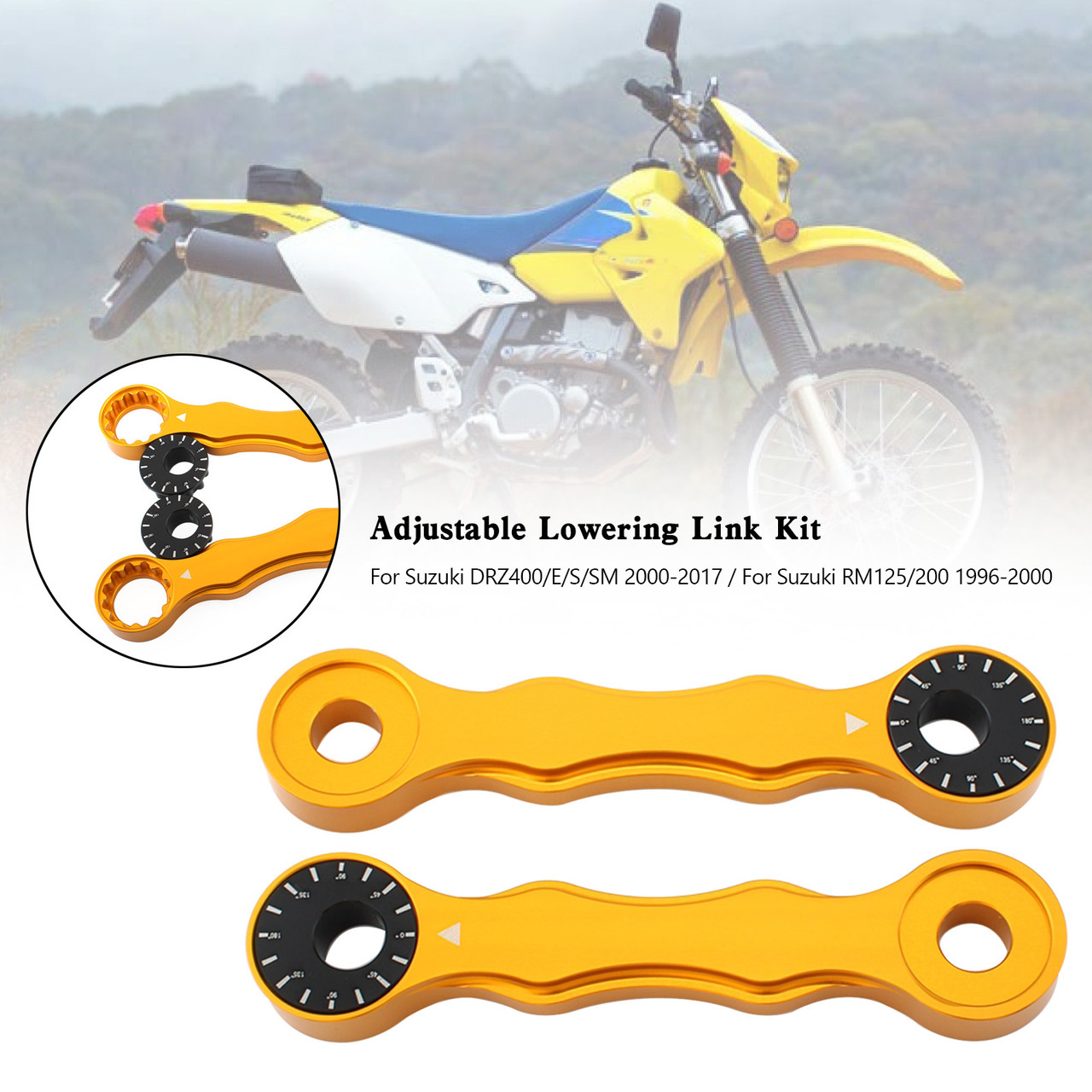 Adjustable Lowering Link Kit Suzuki DRZ400/E/S/SM 00-17 RM125/200