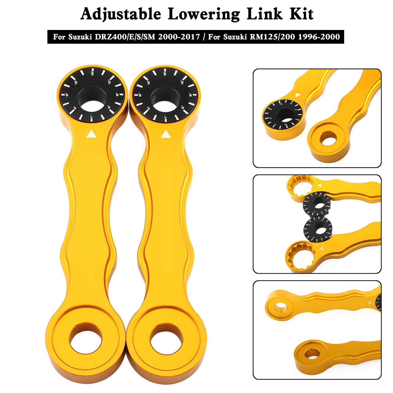 Adjustable Lowering Link Kit Suzuki DRZ400/E/S/SM 00-17 RM125/200