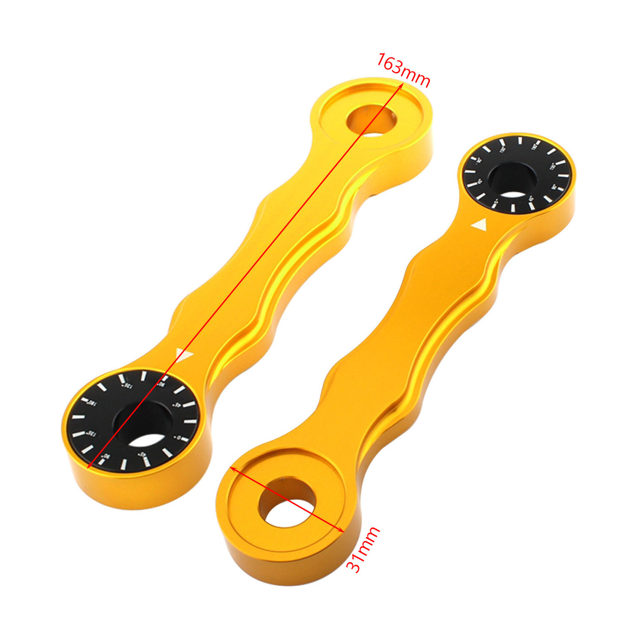2 Rear Lowering Links Drop Kit For Suzuki DRZ400E/S/SM 2000-2023 - Black Anodized Aluminum - No Drill