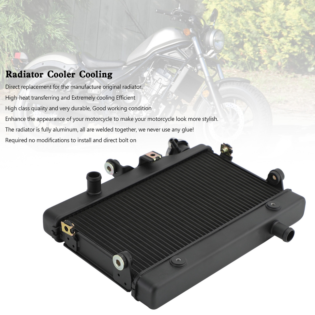 Aluminium Engine Radiator Cooler Cooling Honda Rebel 300 CMX300 2020-2023