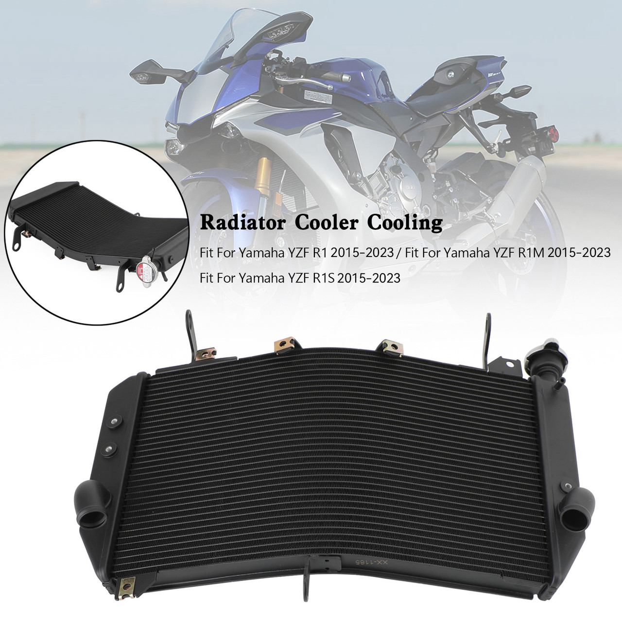 Aluminium Engine Radiator Cooler Cooling Yamaha YZF R1 R1M R1S 2015-2021