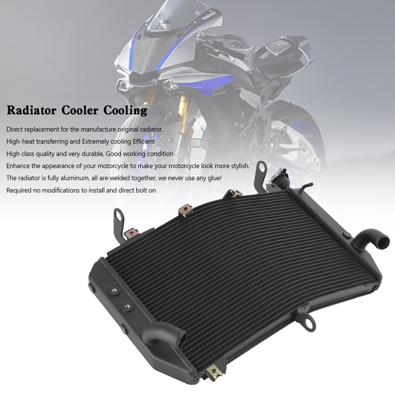 Aluminium Engine Radiator Cooler Cooling Yamaha YZF R1 R1M R1S 2015-2021
