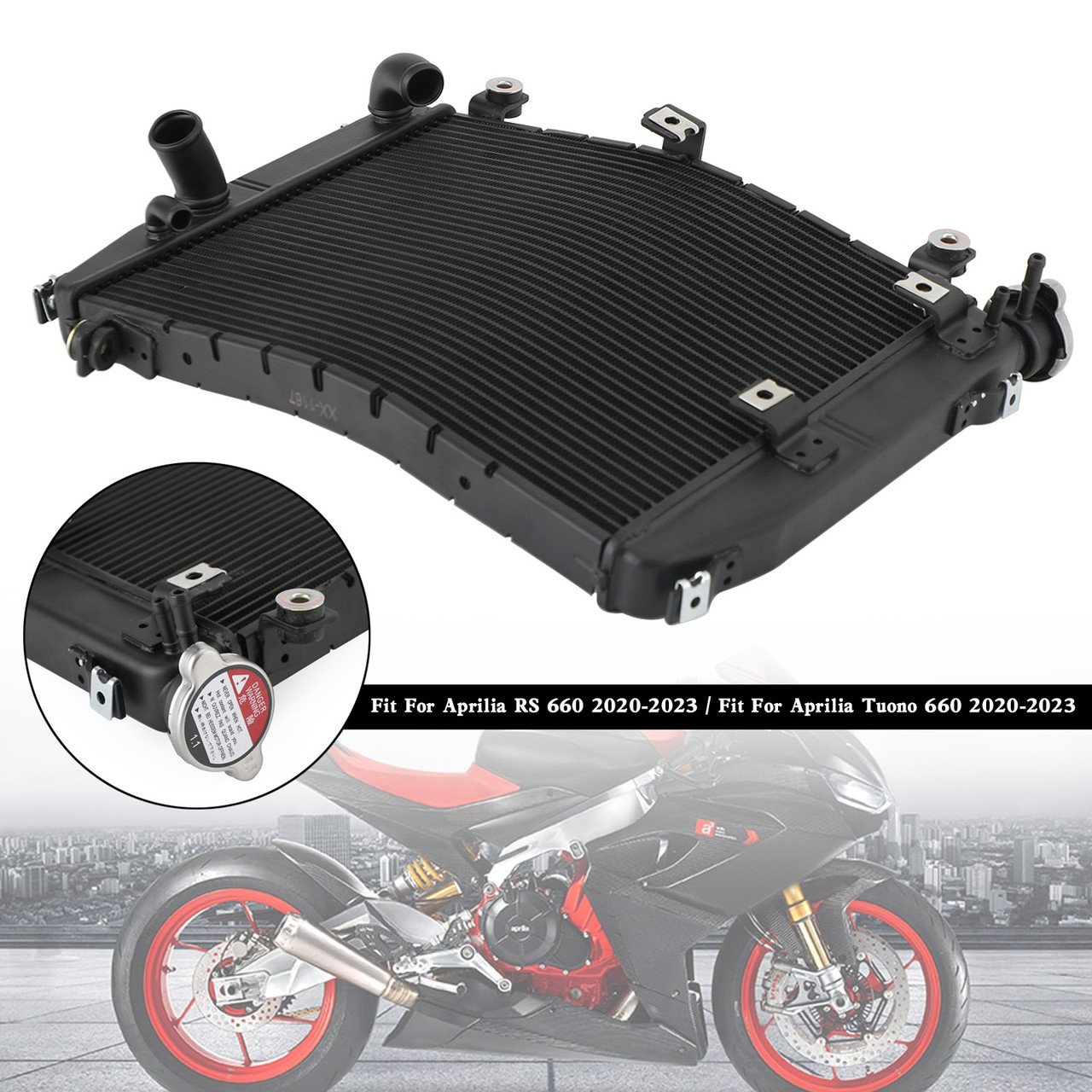 Aluminium Engine Radiator Cooler Cooling Aprilia RS660 Tuono 660