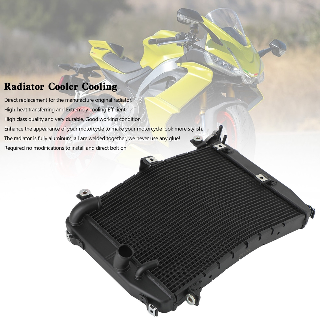 Aluminium Engine Radiator Cooler Cooling Aprilia RS660 Tuono 660