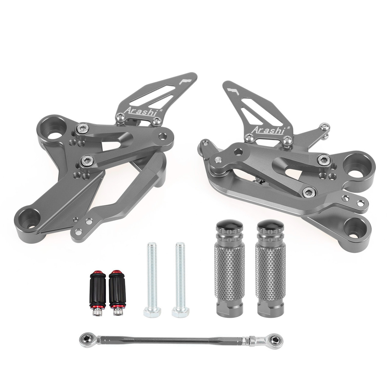 Racing Adjustable Rear Sets Rearsets Foot Pegs Gray Duke 890 790 2018-2023