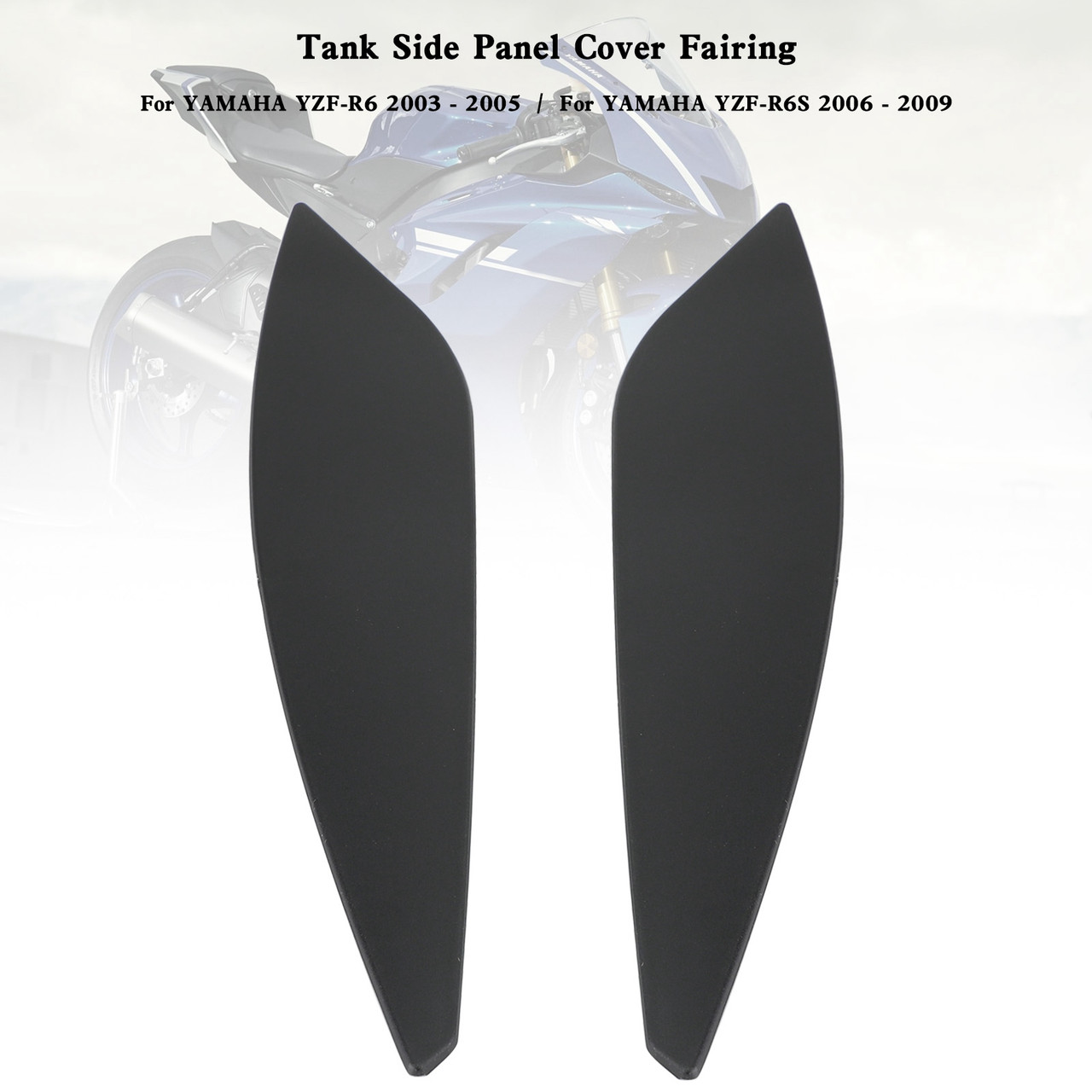 Gas Tank Side Trim Cover Panel Fairing Cowl Yamaha YZF R6 03-05 R6S 06-09