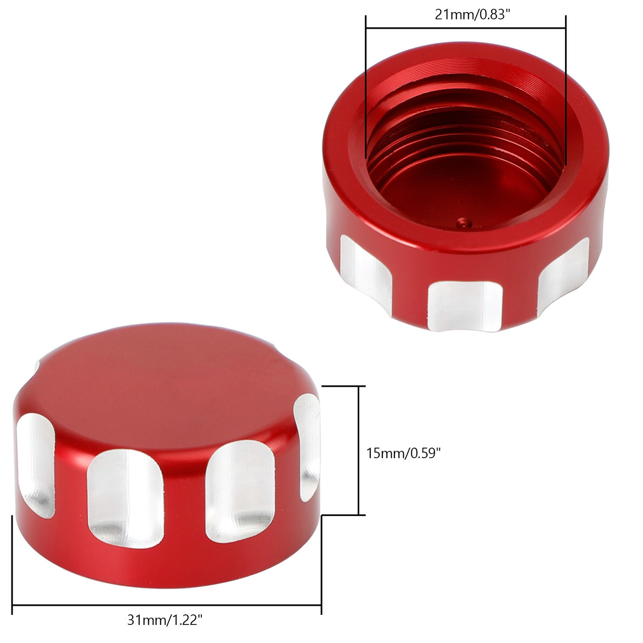 CNC Expansion Tank Cap Ducati Panigale 899 959 1199 1299 V2 V4 S R - Red