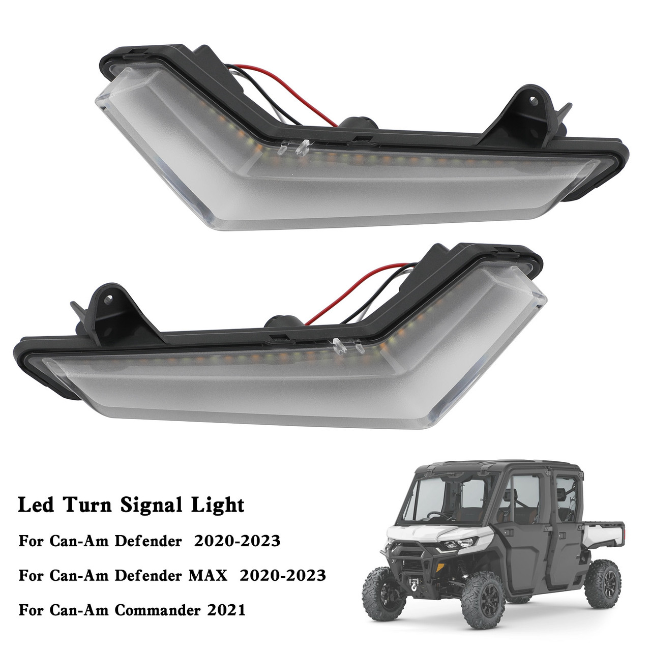 LED Front Turn Signals Light Daytime Running Can-Am Defender Max 2020-2023