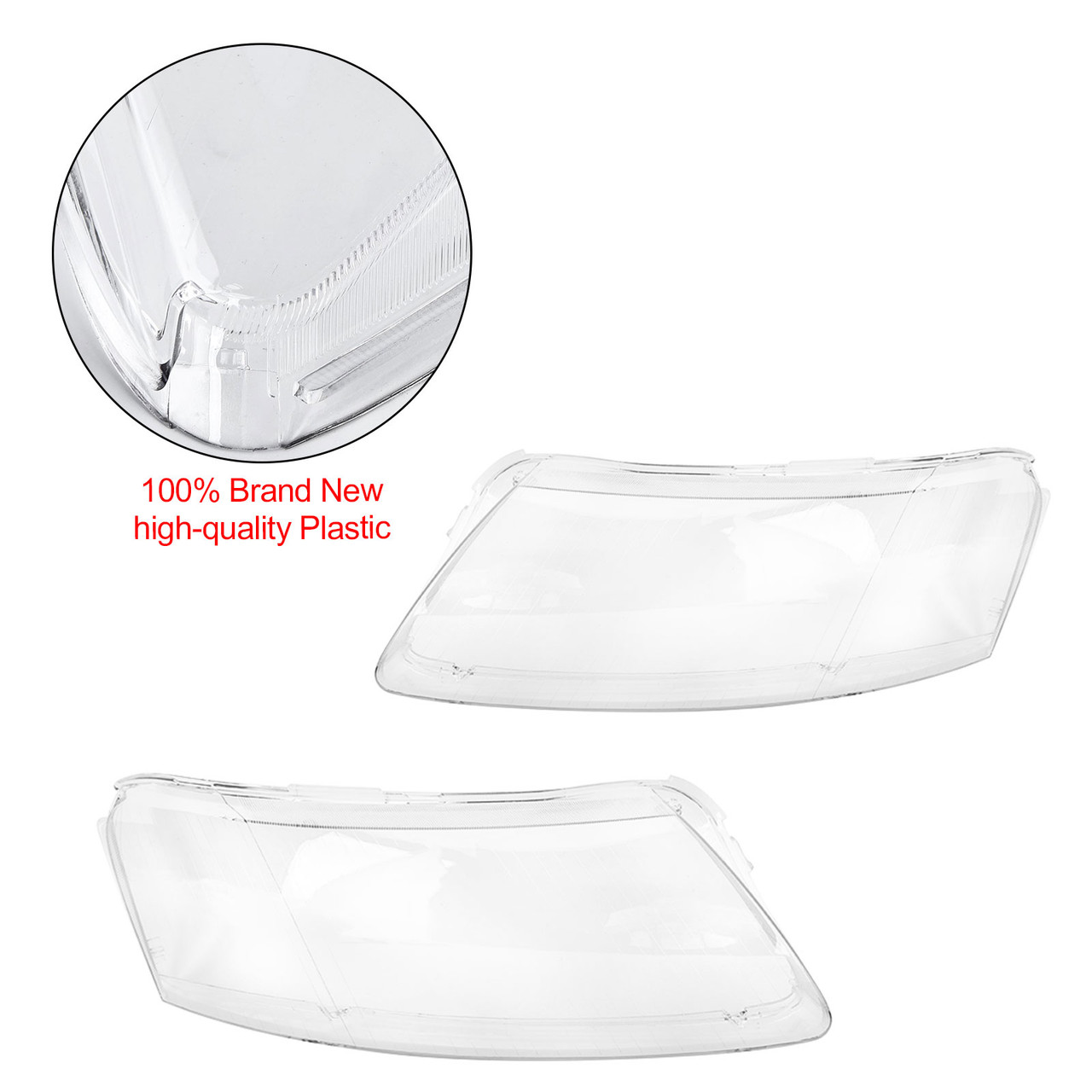 Left +Right Headlight Lens Plastic Cover Shell 4F0941003/04 For Audi A6 2006-2011