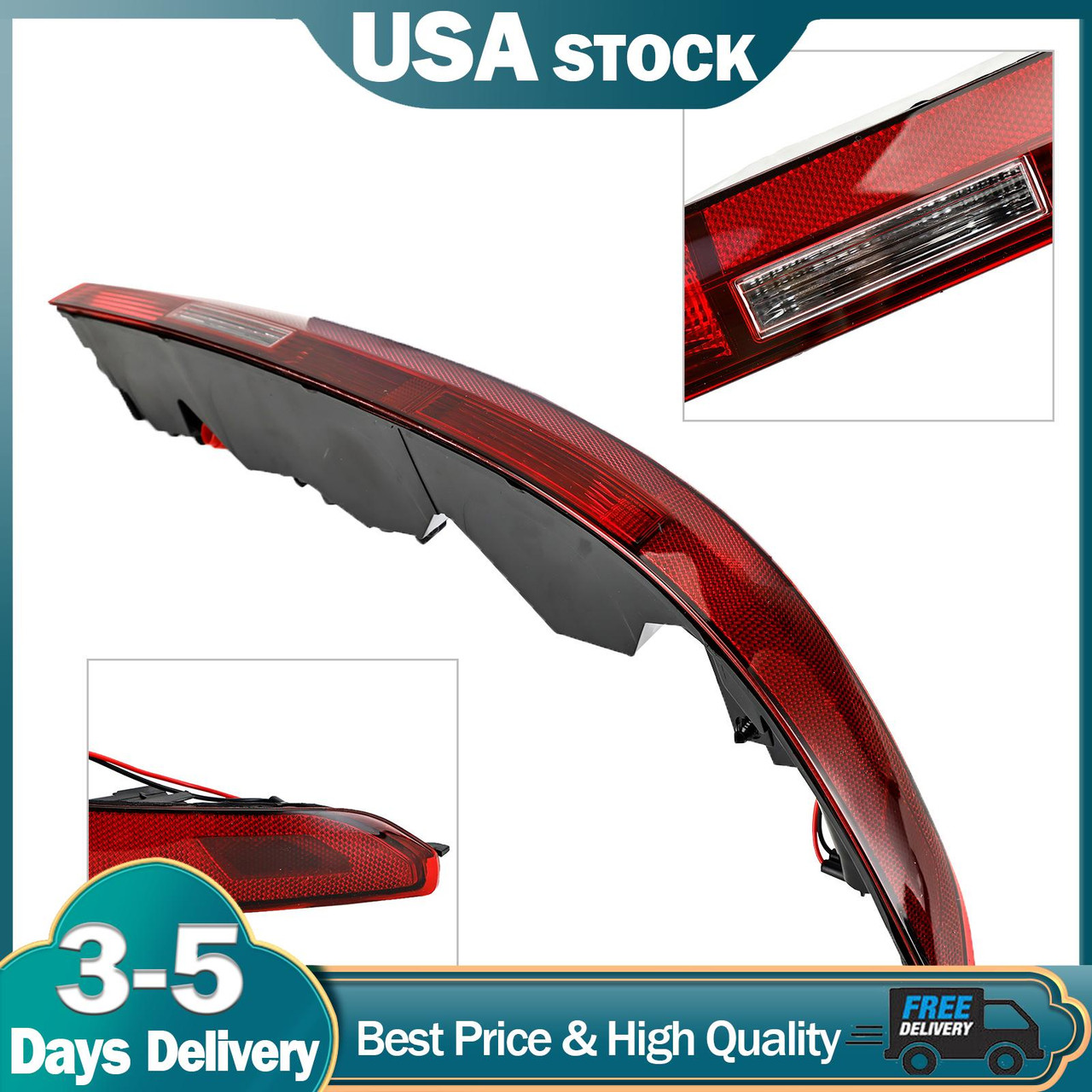 Right Rear Bumper Tail Lamp Fog Lamp Assembly 4M0945096A For AUDI