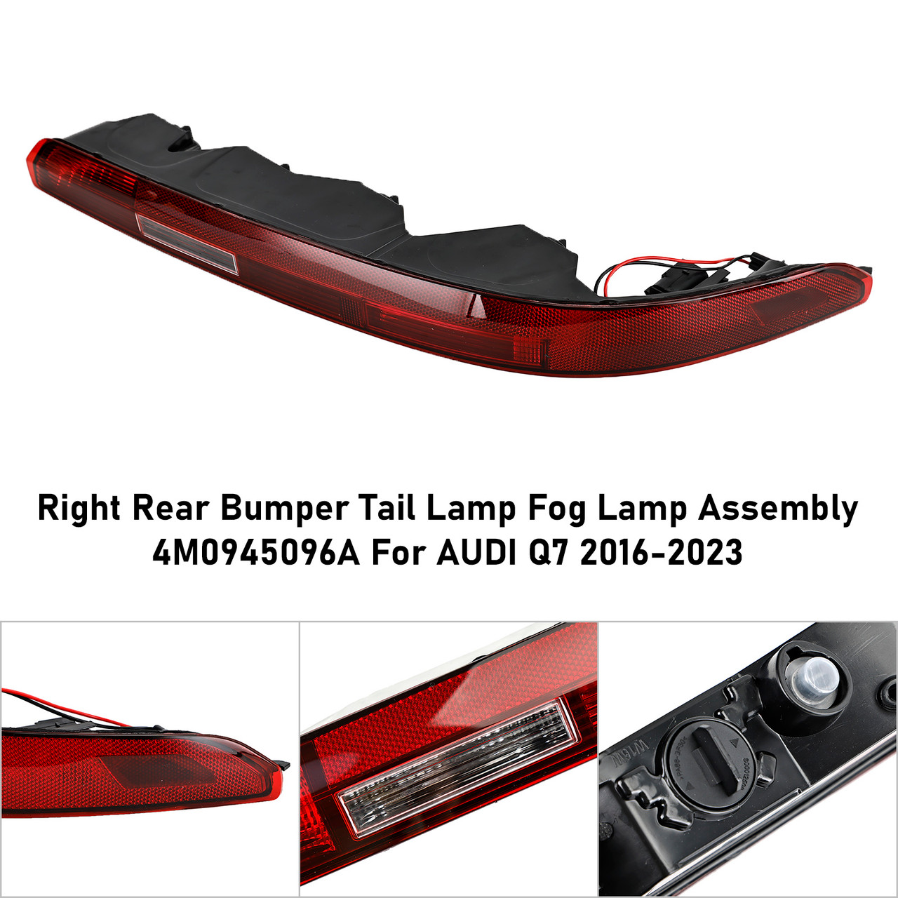 Right Rear Bumper Tail Lamp Fog Lamp Assembly 4M0945096A For AUDI Q7 2016-2023