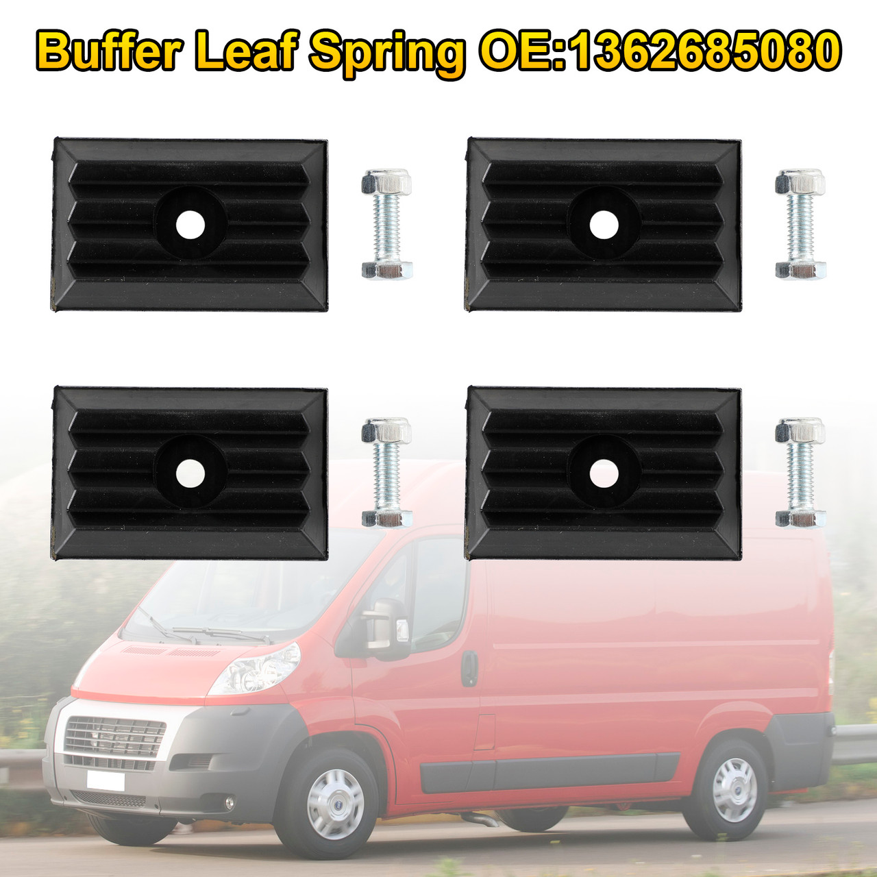 4 X Rear Impact Buffer Leaf Spring For Peugeot Boxer Fiat Ducato Citroen Jumper