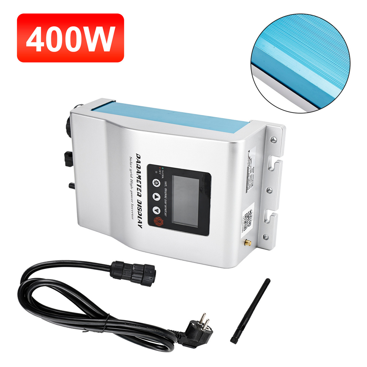 400W/120Vac IP60 Waterproof WiFi Solar Inverter Grid Tie MPPT Micro Inverter