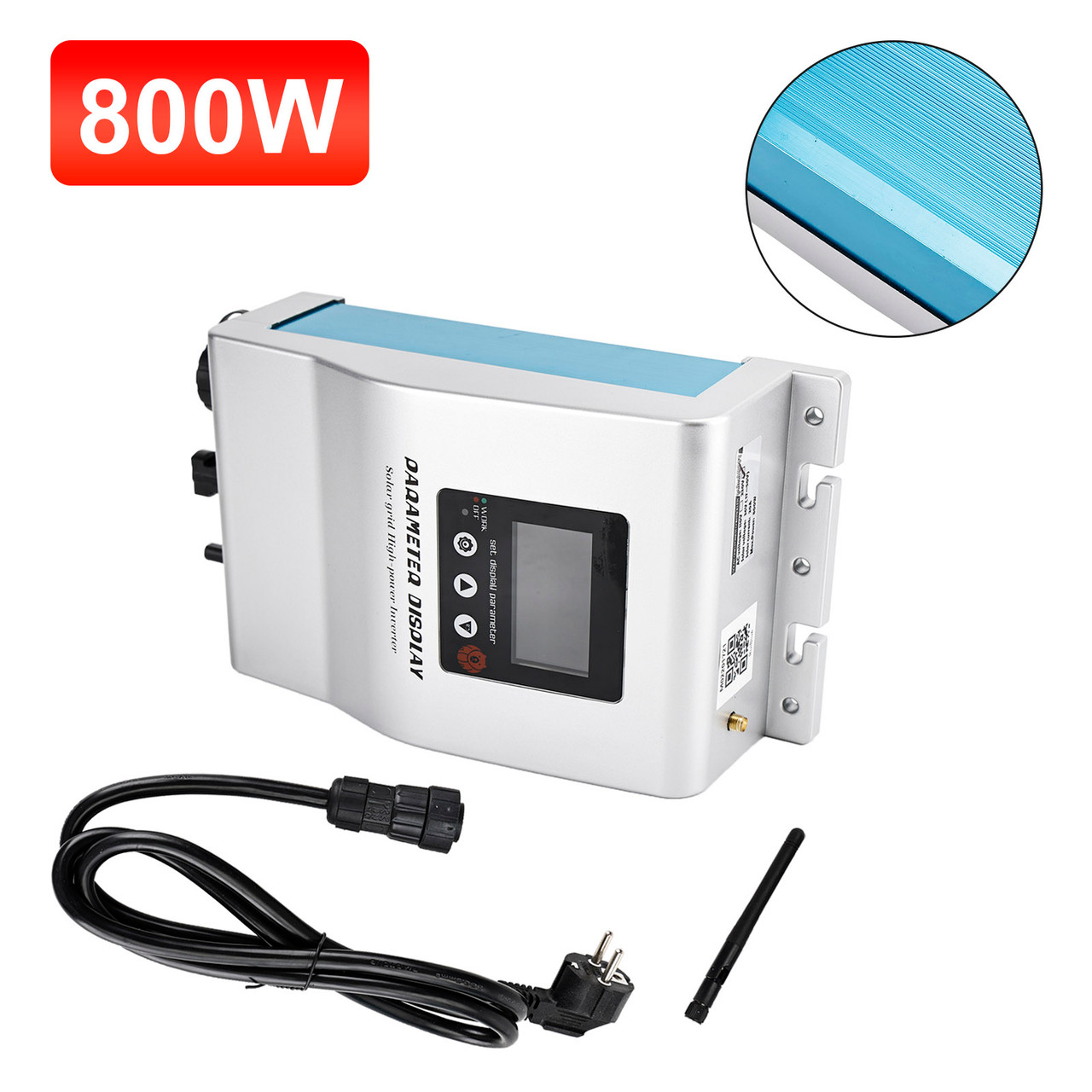 800W/220Vac IP60 Waterproof WiFi Solar Inverter Grid Tie MPPT Micro Inverter