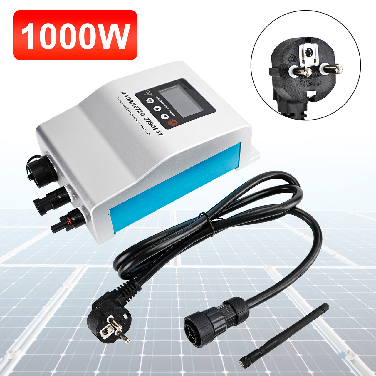 1000W/220Vac IP60 Waterproof WiFi Solar Inverter Grid Tie MPPT Micro Inverter