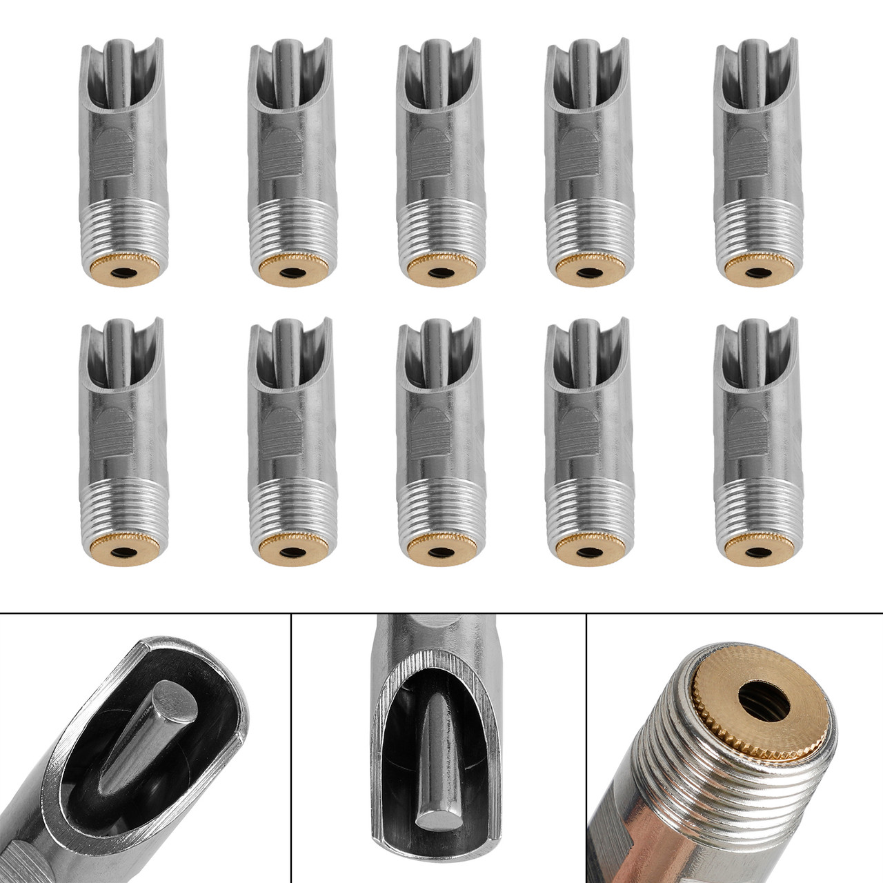 10Pcs 1/2" Thread Stainless Steel Nipple Drinker Waterer Rodents Cattle Pig Hog