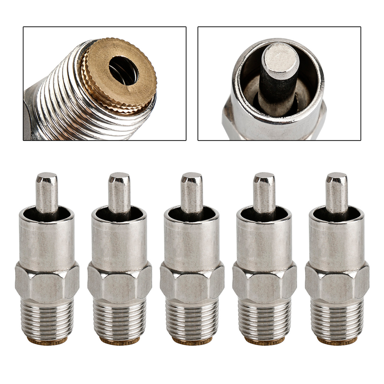 5Pcs Stainless Steel 1/2"NPT Automatic Pig Nipples Water Feeder Drinker Piglets