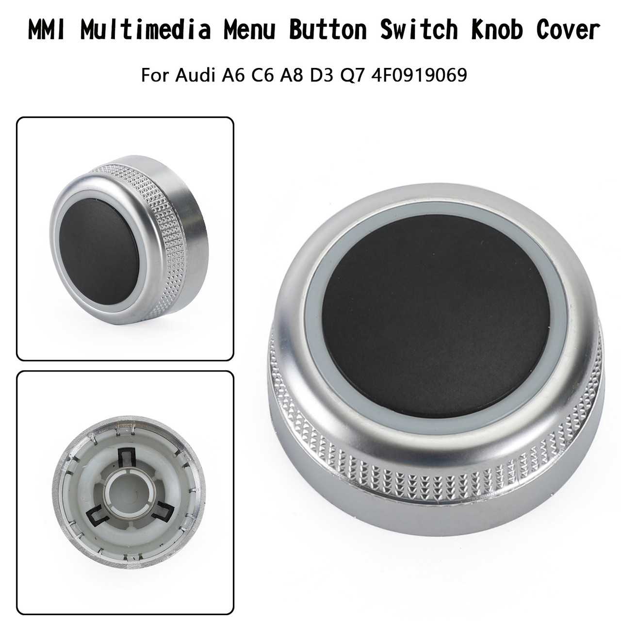MMI Multimedia Menu Button Switch Knob Cover For Audi A6 C6 A8 D3 Q7 4F0919069