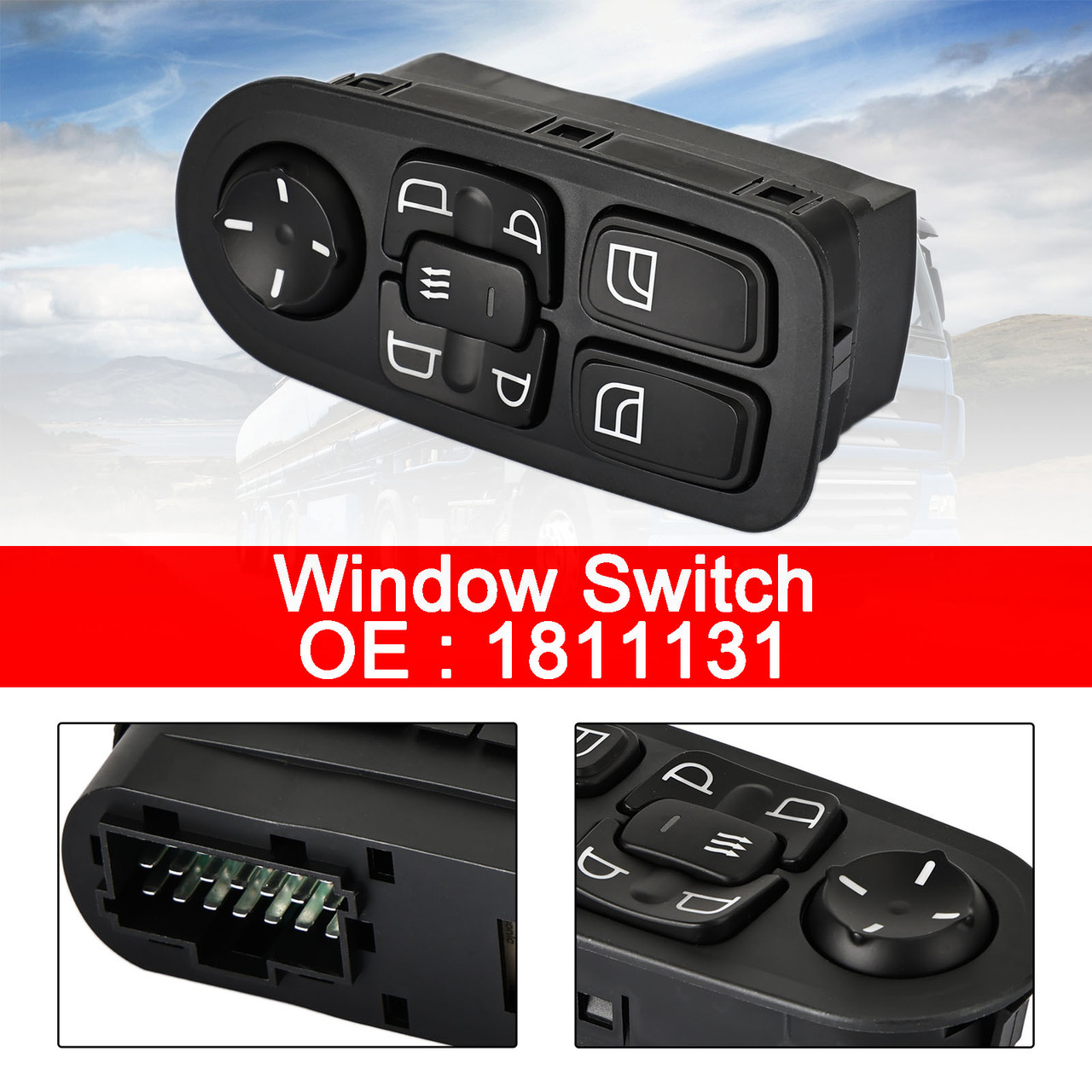 Electric Master Power Window Switch for DAF CF/XF Series 1811131 24V