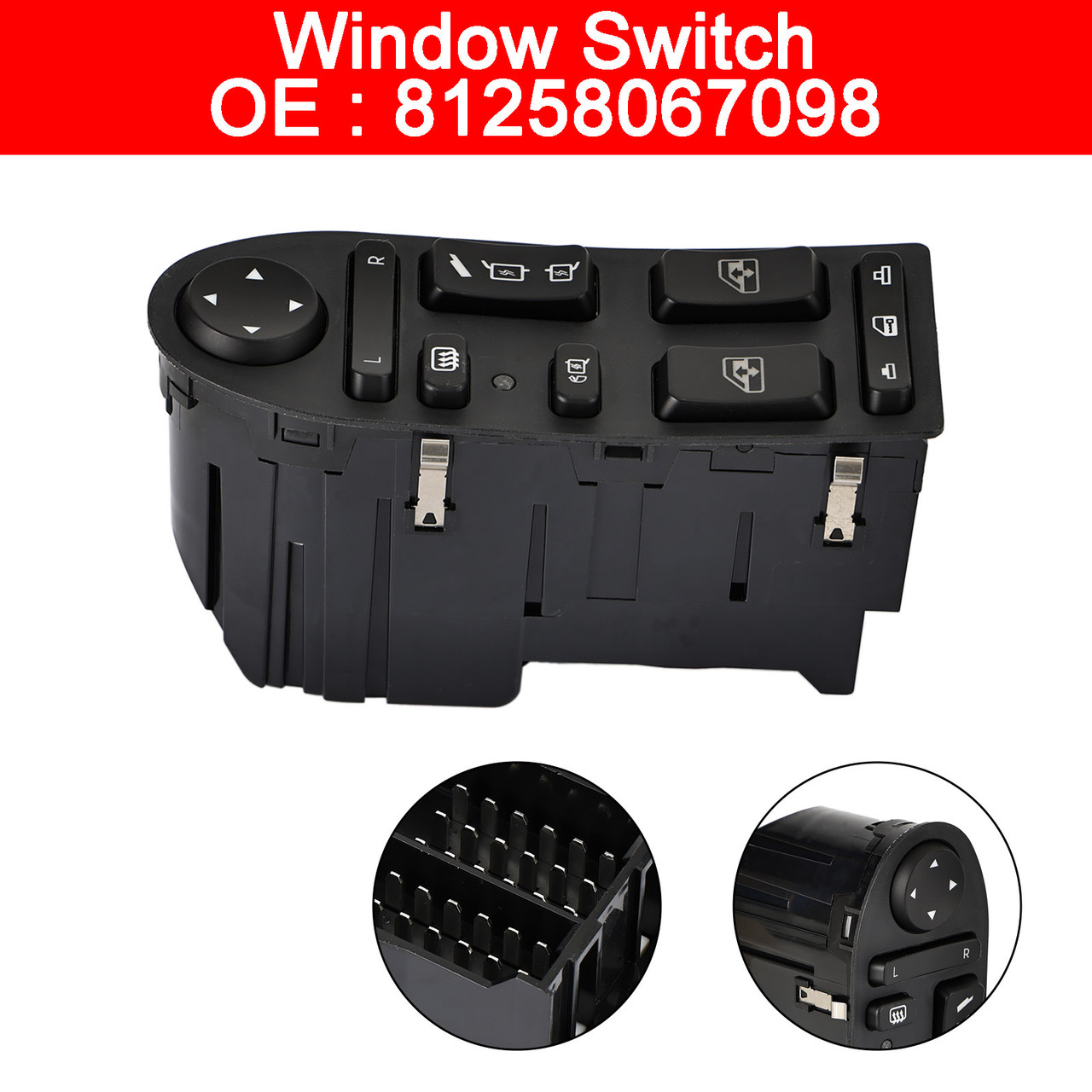 Window Switch Front Left Side for MAN TGA TGM TGL 81258067098 81258067045